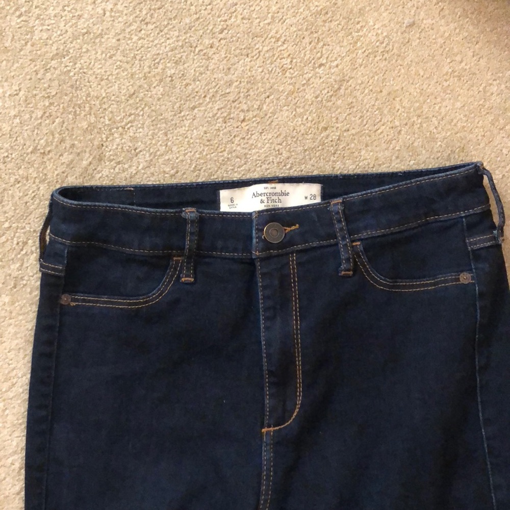 Dark high rise Abercrombie and Fitch jeans